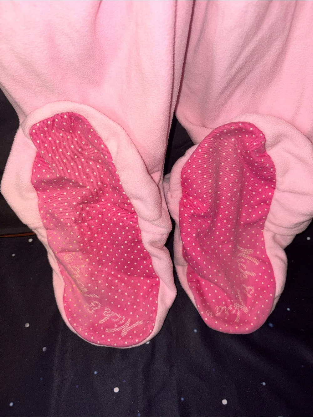 Nick & Nora Pink Bunny Fleece Footed Pajamas - Picture 6 of 7